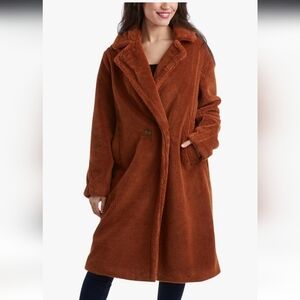 Sherpa Fleece Peacoat-Cognac-Jessica Simpson NWT